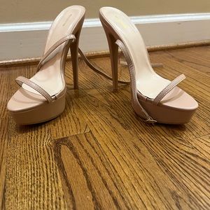 Pretty Little Thing Platform strappy heels